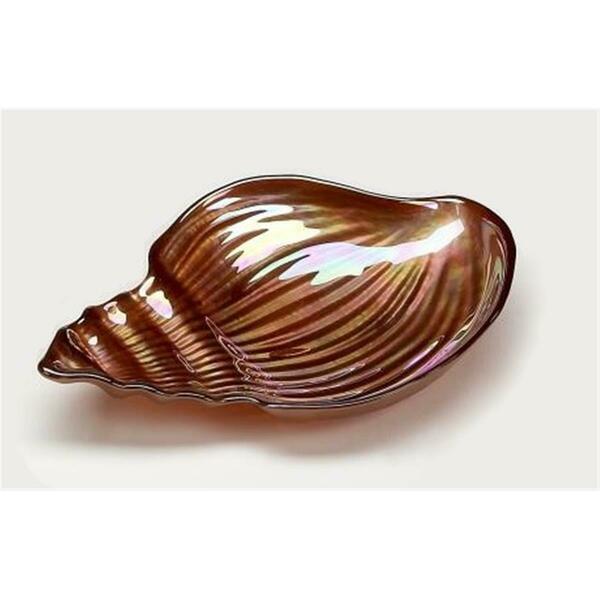 American Granby Conch Shell 11.5 in. Copper Luster Plate 573-3